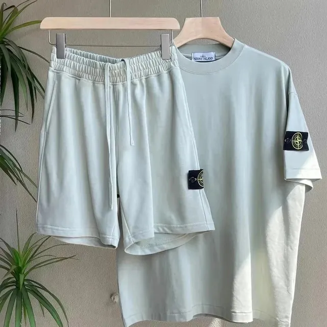 T-Shirt and Shorts Set Stone Island Badge