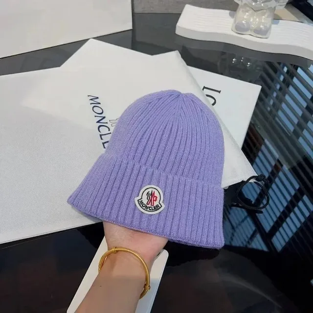 Moncler Ribbed Beanie Logo Patch