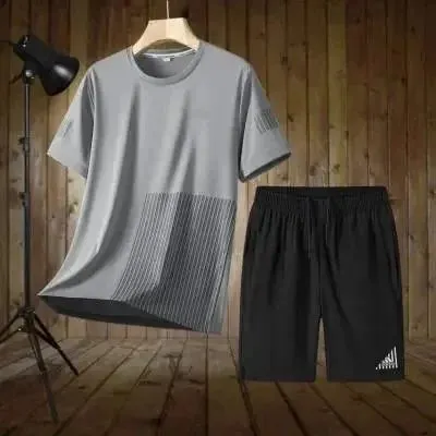 Adidas T-Shirt and Shorts Set Two-Tone