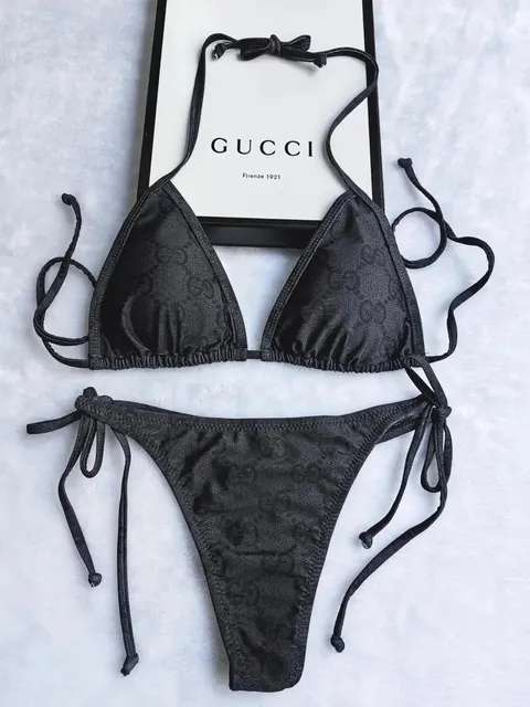 Gucci Triangle Bikini Set GG Monogram