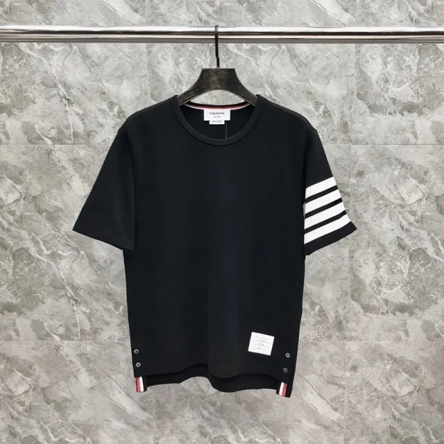 Thom Browne Striped Sleeve T-Shirt Four-Bar Stripe