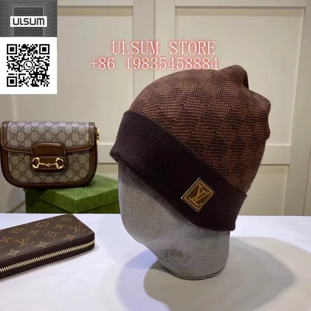 Louis Vuitton Monogram Knit Beanie Brown Monogram