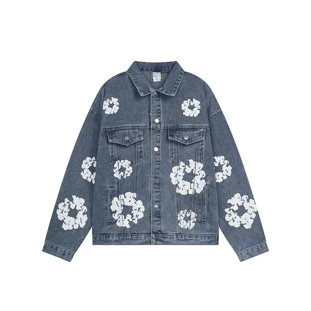 Corteiz Denim Jacket Floral Print