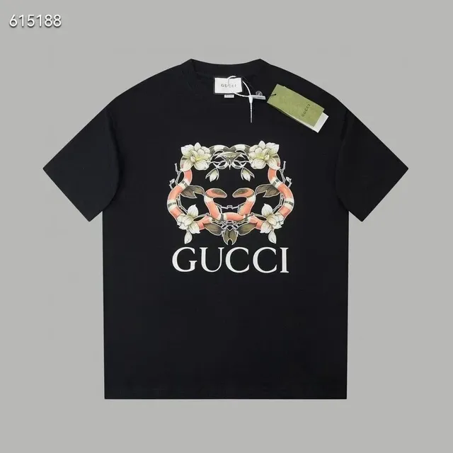 Gucci Graphic T-Shirt Serpenti Floral Print