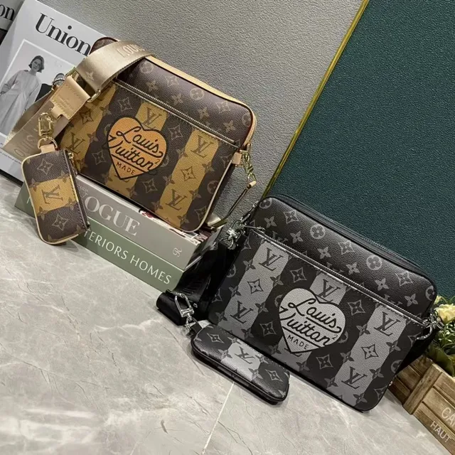 Louis Vuitton On The Go Monogram Stripes Heart