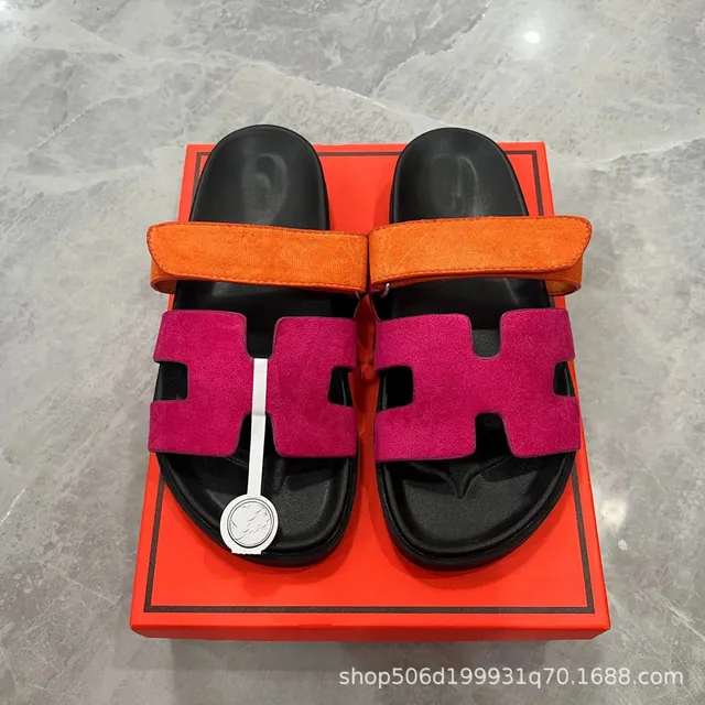 Hermès Oran Sandals Suede H-Strap