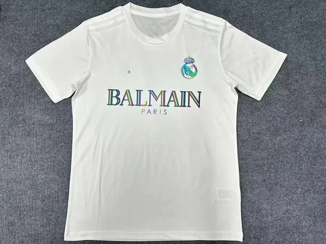 皇马反光标训练服白色