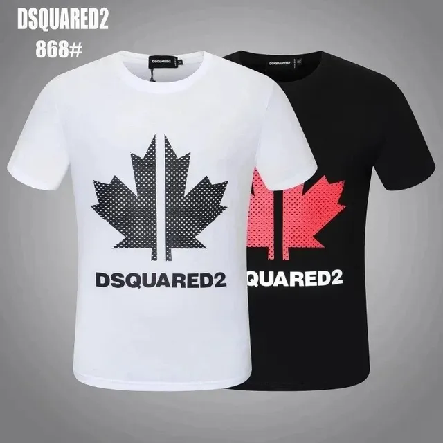 Dsquared2 Maple Leaf Tee Dotted Logo Print