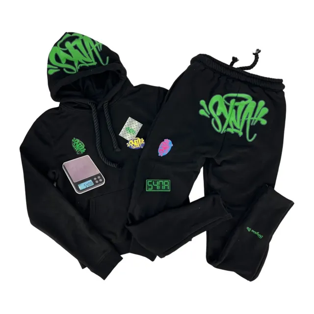 Broken Planet Hoodie and Joggers Set Graffiti Logo Patchwork