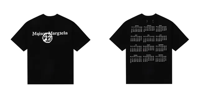 Maison Margiela Calendar Tee White Print