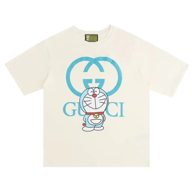 Doraemon x Gucci T-Shirt Blue Logo Print