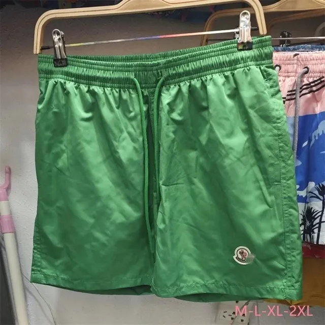 Moncler Logo-Embroidered Shorts Shiny Nylon