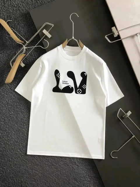 Louis Vuitton LV Logo T-Shirt Abstract Monogram Print