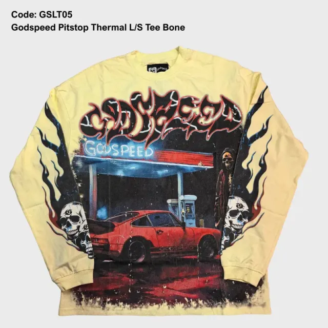 Gslt05 Godspeed Pitstop Thermal L/S Tee Bone