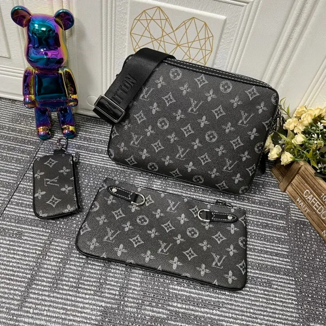 Louis Vuitton Monogram Canvas Set Black with Grey Monogram