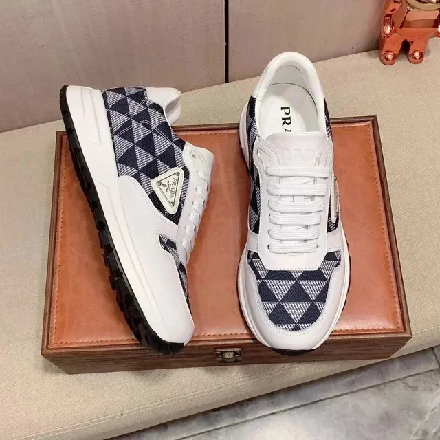 Prada Re-Nylon Sneaker Triangle Pattern