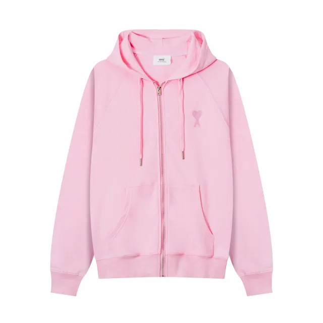 AMI Paris Zip-Up Hoodie Heart Logo