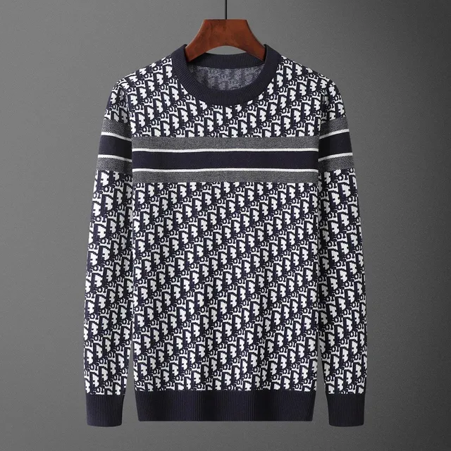 Dior Knit Sweater Oblique Logo Pattern