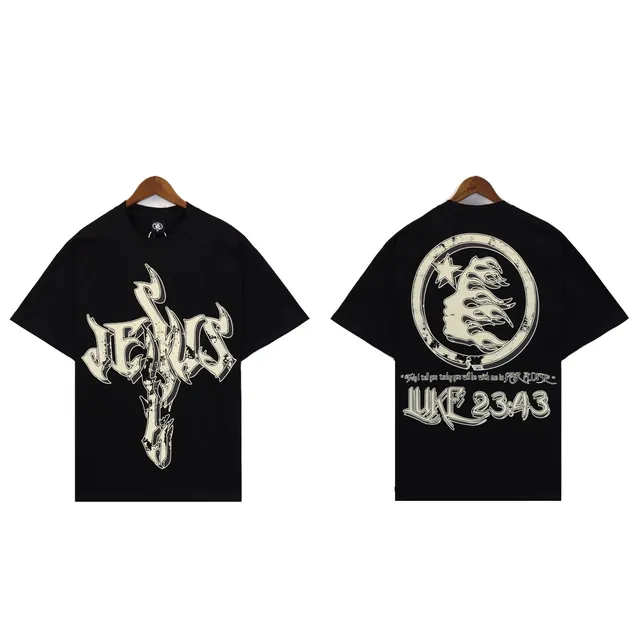 Hellstar Graphic Tee Jesus Cross Print