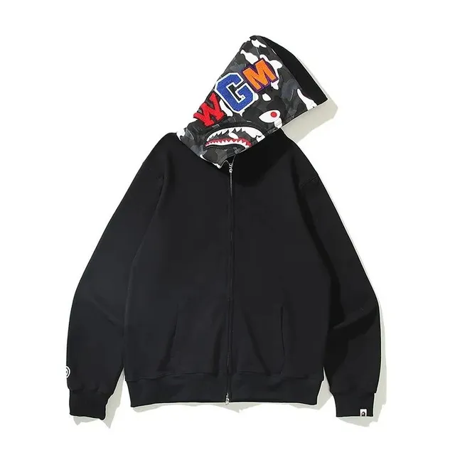 BAPE Zip-Up Hoodie Shark Camo Hood