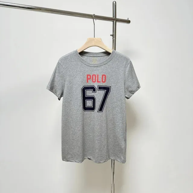 Polo Ralph Lauren Polo 67 Tee Heather Grey with Red and Navy Graphic