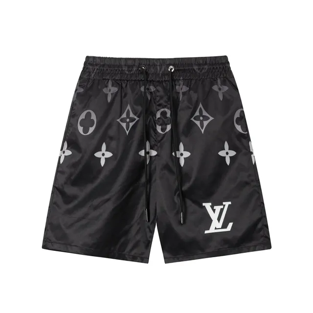 Louis Vuitton Monogram Swim Shorts Black with Grey and White Monogram