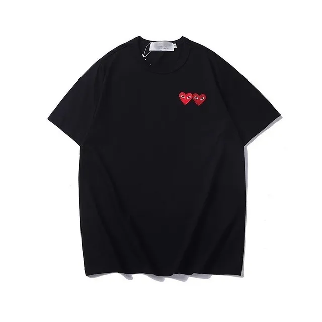 Comme des Garçons Heart Logo T-Shirt Double Red Heart