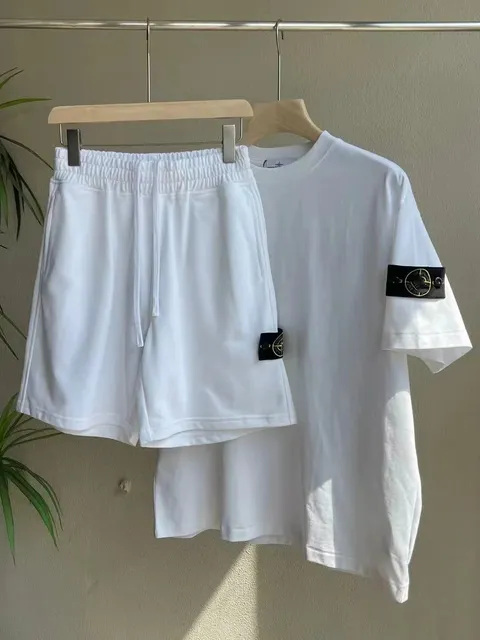 Stone Island T-Shirt and Shorts Set Compass Patch