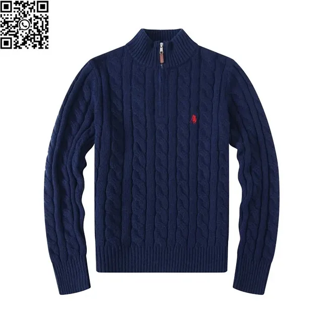 Polo Ralph Lauren Cable Knit Quarter-Zip Sweater Classic Navy