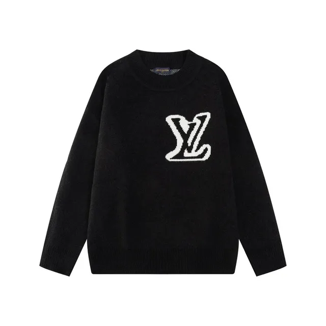 Louis Vuitton LV Monogram Knit Sweater White Logo
