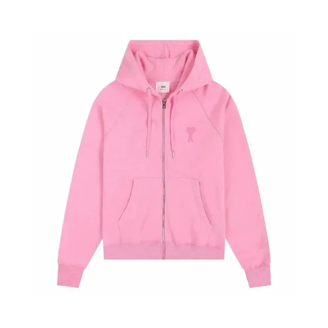 AMI Paris Zip-Up Hoodie Heart Logo