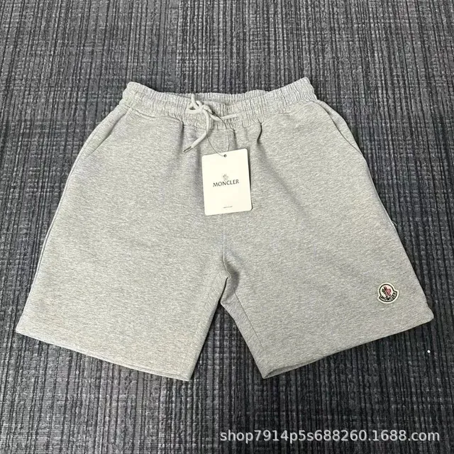 Moncler Logo Patch Shorts Heather Grey