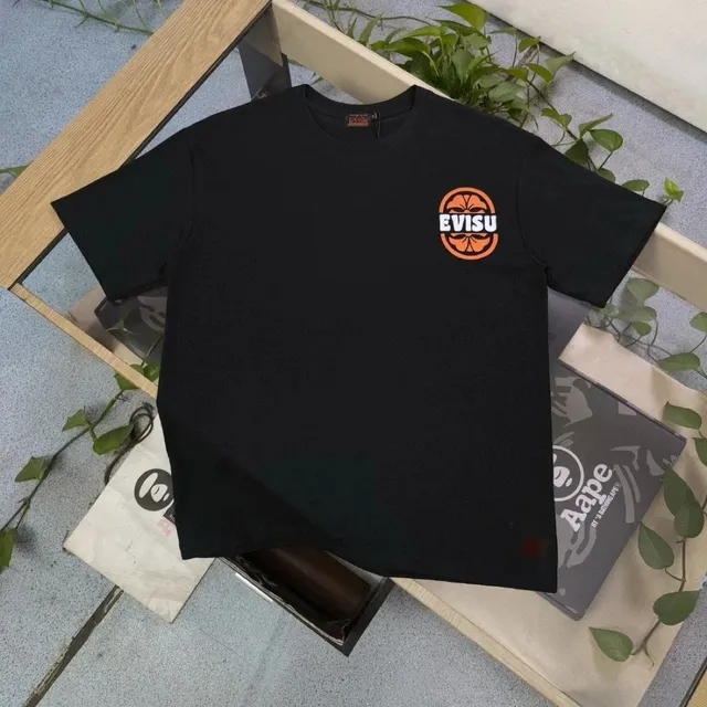 Evisu T-Shirt Orange Logo