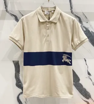 Burberry Polo Shirt Equestrian Knight Stripe