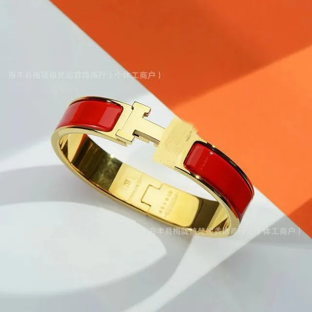 黄金 红H手镯