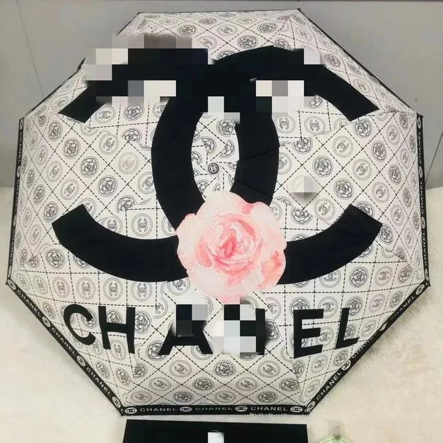 Chanel Umbrella CC Logo with Rose