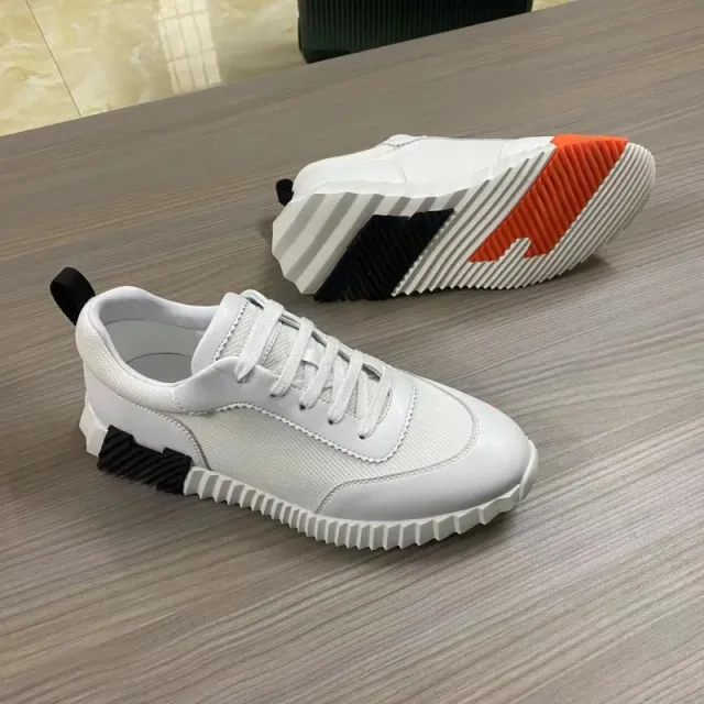 Hermès Oran Sneaker White Orange Black