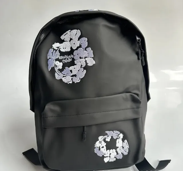 Denim Tears Backpack Floral Embroidery Black