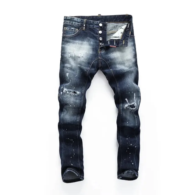 Dsquared2 Distressed Jeans Paint-Splatter Ripped