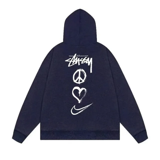 Stüssy × Nike hoodies sweatshirts Peace Heart Swoosh