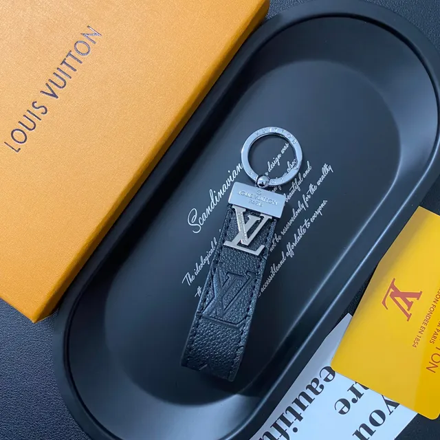 Louis Vuitton LV Logo Key Holder Monogram Embossed