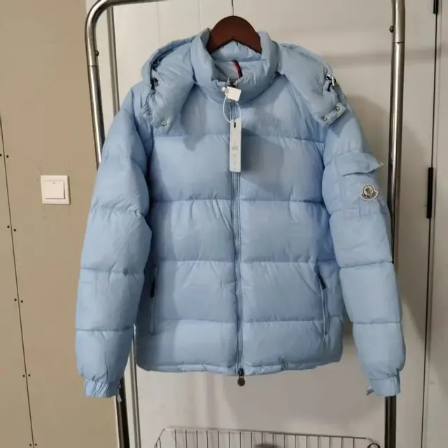 Moncler Down Jacket Light Blue
