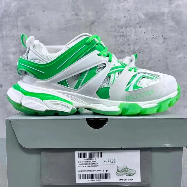Balenciaga Speed Trainer Luminous White and Green