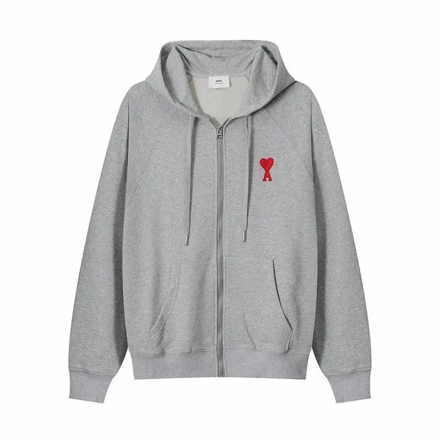 Amiri Zip-Up Hoodie Heart Logo