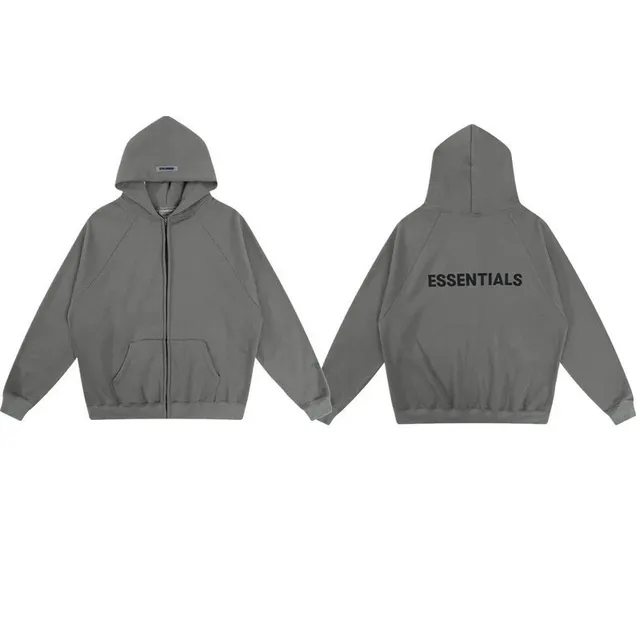 Fear of God Essentials Zip-Up Hoodie Essentials Logo