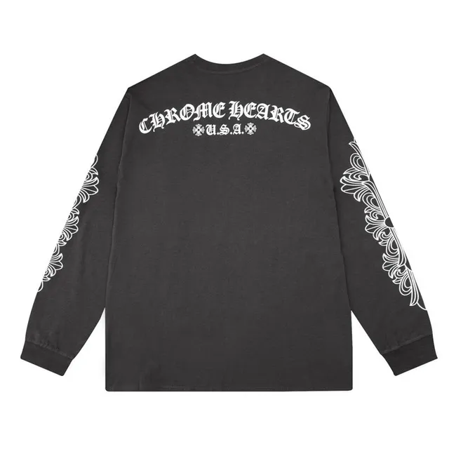 Long Sleeve Tee Chrome Hearts Logo Print