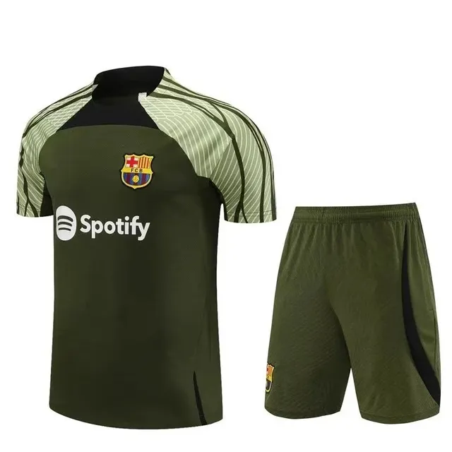 FC Barcelona Training Jersey and Shorts Set Spotify Sponsorship