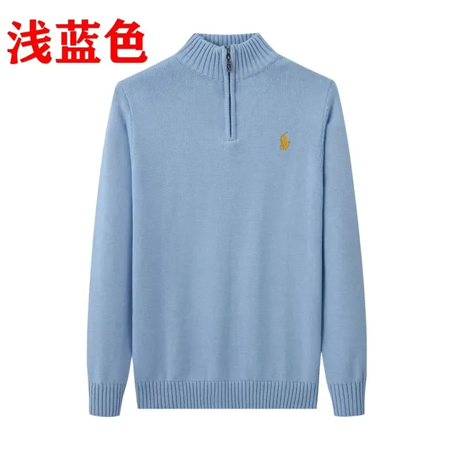 Polo Ralph Lauren Quarter-Zip Sweater Light Blue