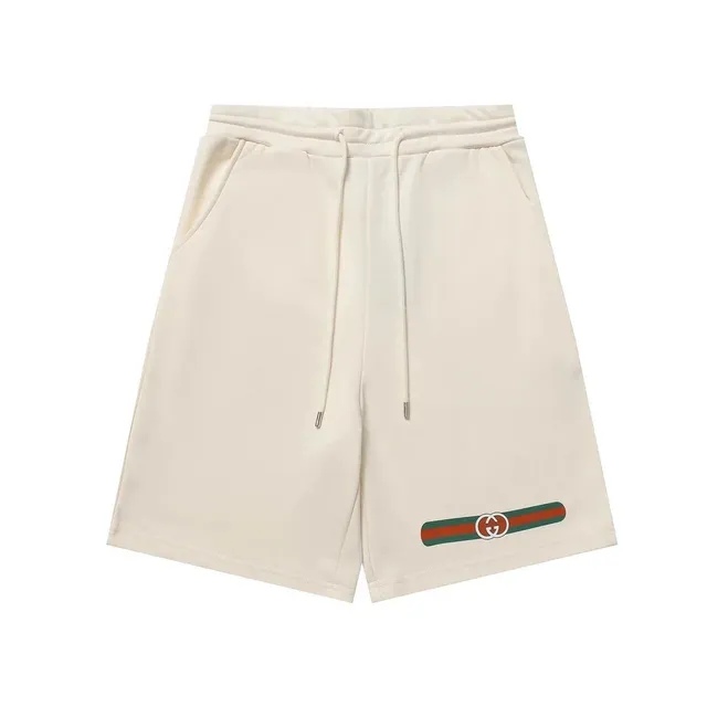 Gucci Web Stripe Shorts Beige with Green-Red Web