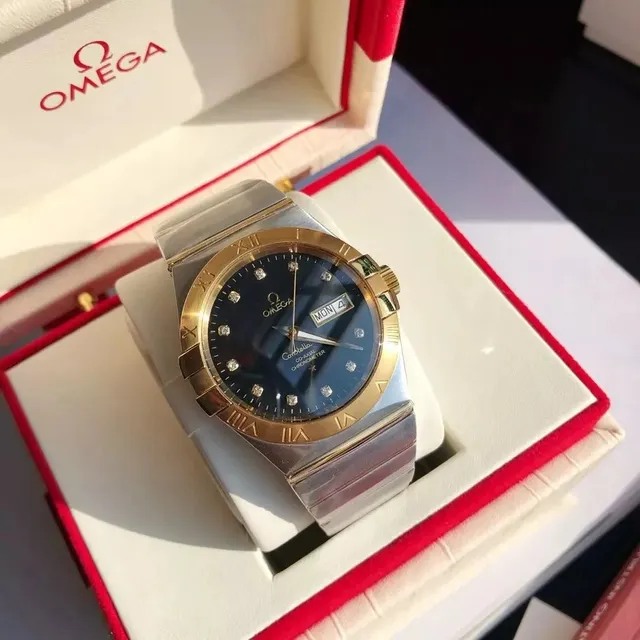 Omega Constellation Chronometer Two-Tone with Diamond Hour Markers